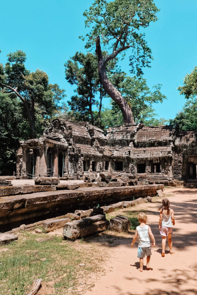 Cambodja Angkor Wat Siem Reap met kinderen