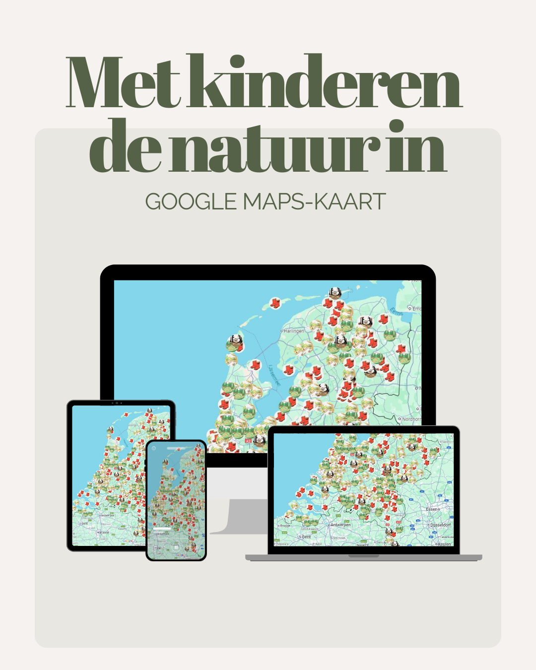 Google Maps Kaart - met kinderen de natuur in