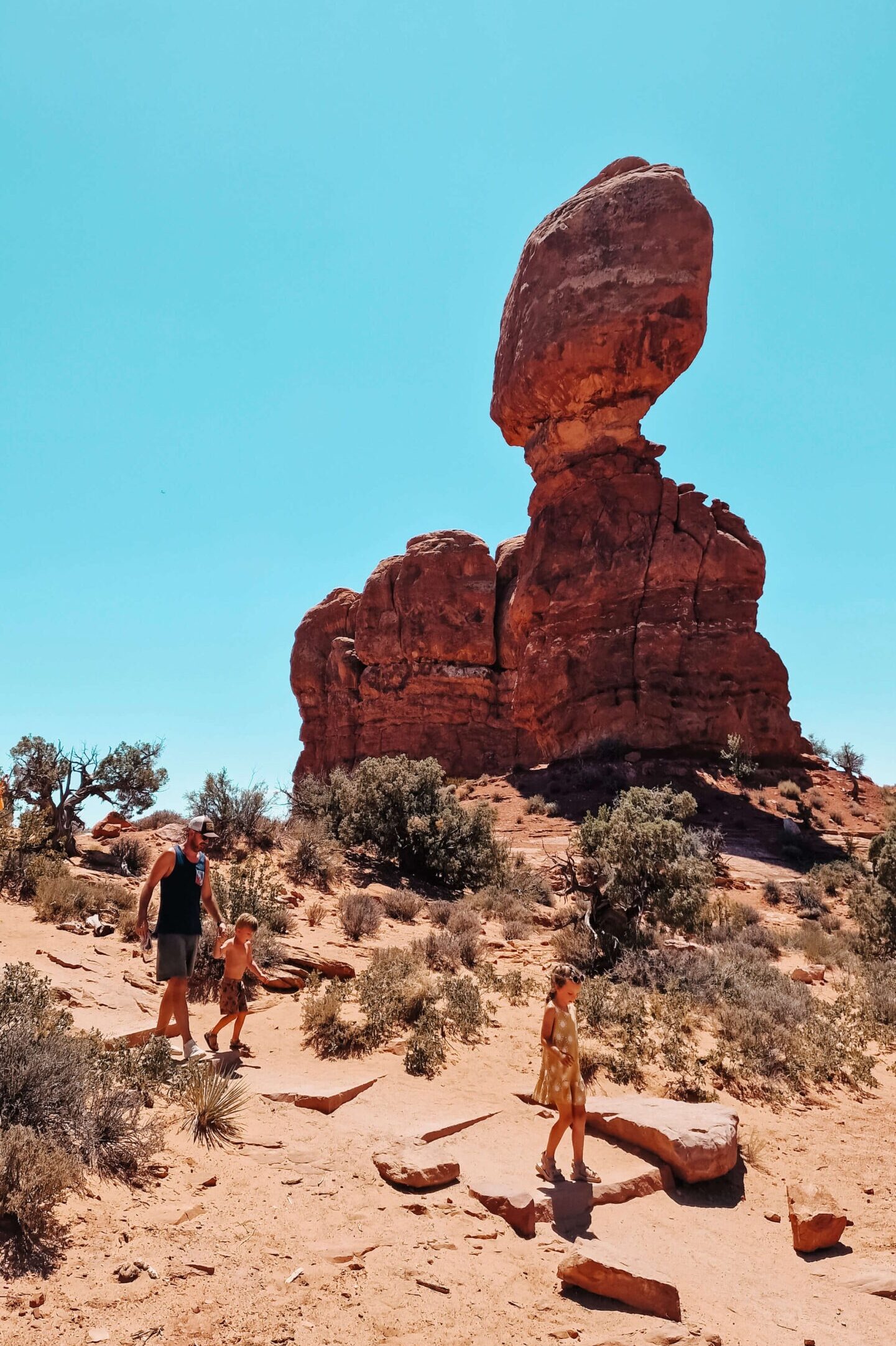 Balanced Rock Arches National Park met kinderen