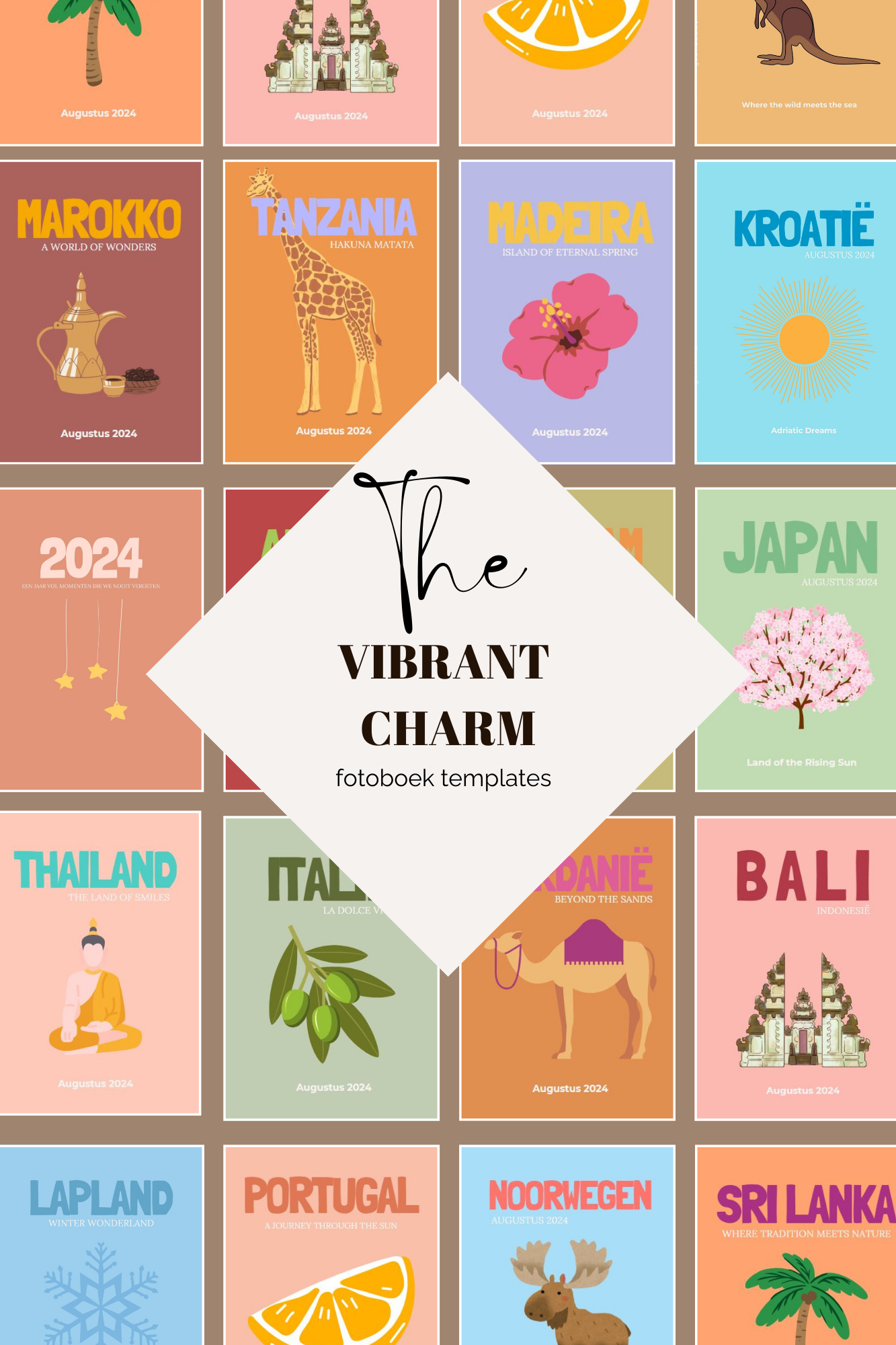 Zelf fotoboek maken - Colorful Canva templates