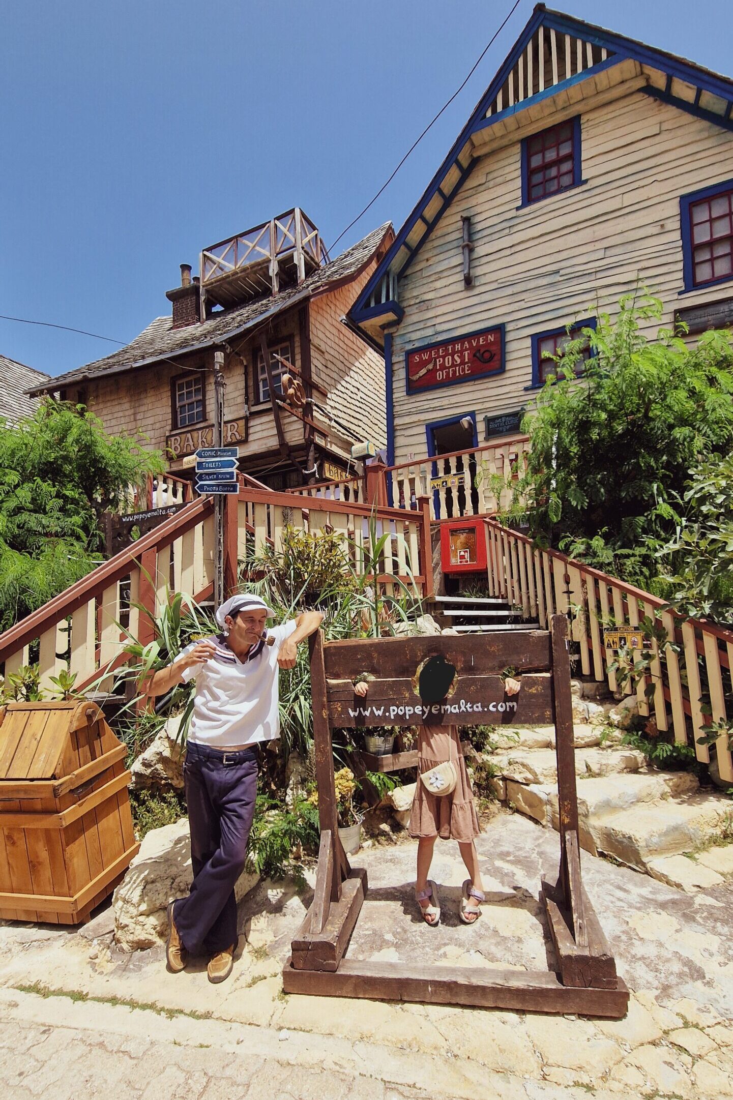 Popeye Village met kinderen